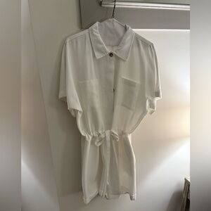 fab'rik white linen romper